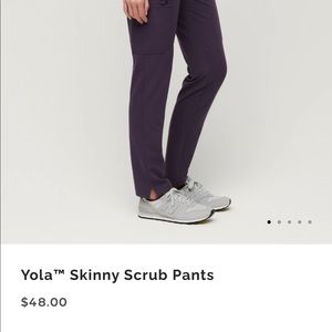 FIGS skinny purple scrub pants
